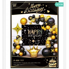 ΣΕΤ ΜΠΑΛΟΝΙΑ HAPPY BIRTHDAY KING-QUEEN