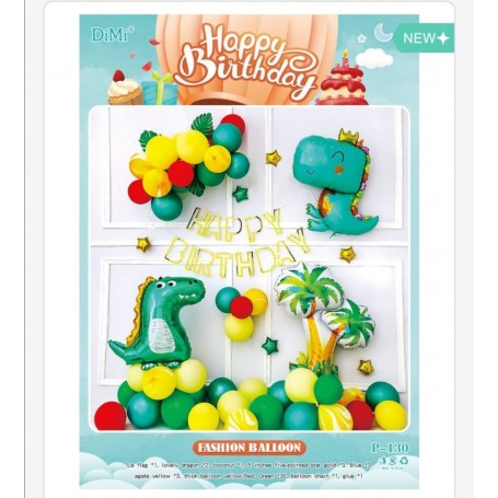 ΣΕΤ ΜΠΑΛΟΝΙΑ HAPPY BIRTHDAY ΔΕΙΝΟΣΑΥΡΟΙ