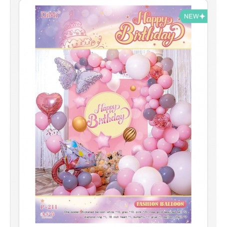 ΣΕΤ ΜΠΑΛΟΝΙΑ HAPPY BIRTHDAY ΑΡΡΑΒΩΝΑ