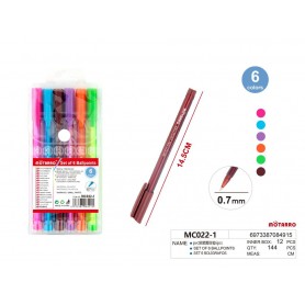 ΣΕΤ ΜΑΡΚΑΔΟΡΟΙ ΧΡΩΜΑΤΙΣΤΟΙ 6 ΤΜΧ 0,7mm