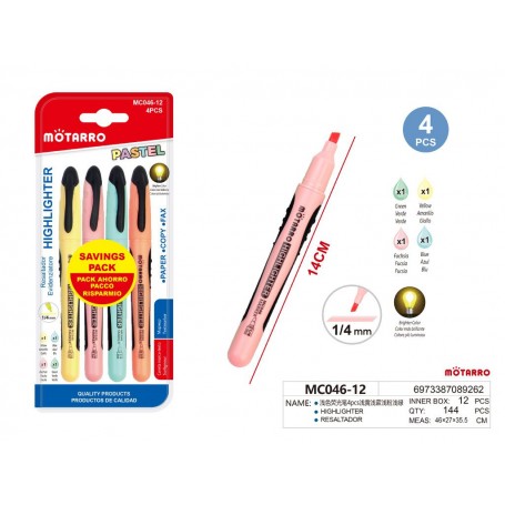 ΣΕΤ 4 ΤΜΧ ΜΑΡΚΑΔΟΡΟΙ ΕΠΙΣΗΜΑΝΣΗΣ ΠΑΣΤΕΛ ΧΡΩΜΑΤΑ