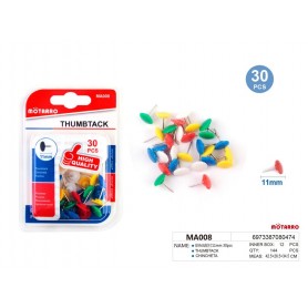 ΣΕΤ ΠΙΝΕΖΕΣ 30ΤΜΧ ΧΡΩΜΑΤΙΣΤΕΣ 11mm