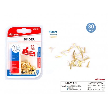 ΣΕΤ ΚΑΡΦΩΤΙΚΑ 30ΤΜΧ ΧΡΥΣΑ 19mm