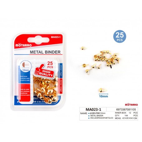 ΣΕΤ ΚΑΡΦΩΤΙΚΑ 25ΤΜΧ ΧΡΥΣΑ 10mm