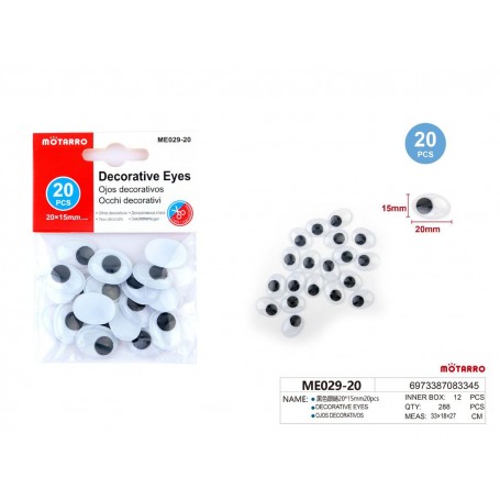 ΜΑΤΑΚΙΑ ΝΤΕΚΟΡ ΠΑΚΕΤΟ 20ΤΜΧ 20x15mm