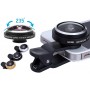 Σετ 2 φακών - Macro και FishEye 235o - με κλιπ προσαρμογής για όλα τα κινητά