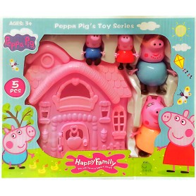 ΣΕΤ ΦΙΓΟΥΡΕΣ ΟΙΚΟΓΕΝΕΙΑ PEPPA ΜΕ ΤΟ ΡΟΖ ΣΠΙΤΙ (ΟΕΜ)