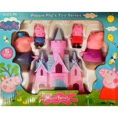 ΣΕΤ ΦΙΓΟΥΡΕΣ ΟΙΚΟΓΕΝΕΙΑ PEPPA ΜΕ ΡΟΖ ΚΑΣΤΡΟ (ΟΕΜ)