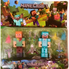 ΣΕΤ ΦΙΓΟΥΡΕΣ MINECRAFT 2 ΤΕΜΑΧΙΩΝ (ΟΕΜ)