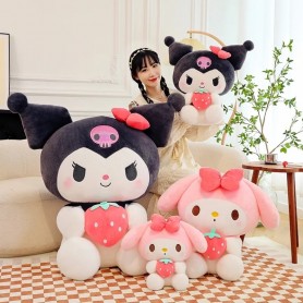 ΛΟΥΤΡΙΝΕΣ KUROMI ΚΑΙ MY MELODY ΜΕ ΦΡΑΟΥΛΙΤΣΑ 50CM