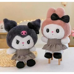 ΛΟΥΤΡΙΝΑ KUROMI ΚΑΙ MY MELODY 30CM (OEM)