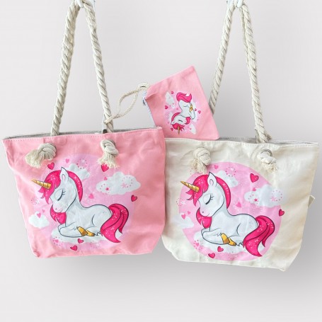 ΤΣΑΝΤΑ ΘΑΛΑΣΣΗΣ +ΠΟΡΤΟΦΟΛΙ UNICORN