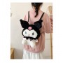 ΛΟΥΤΡΙΝΟ KUROMI ΚΑΙ ΤΣΑΝΤΑ ΠΛΑΤΗΣ BACKPACK- ΧΙΑΣΤΙ 3 ΣΕ 1 50CM (OEM)