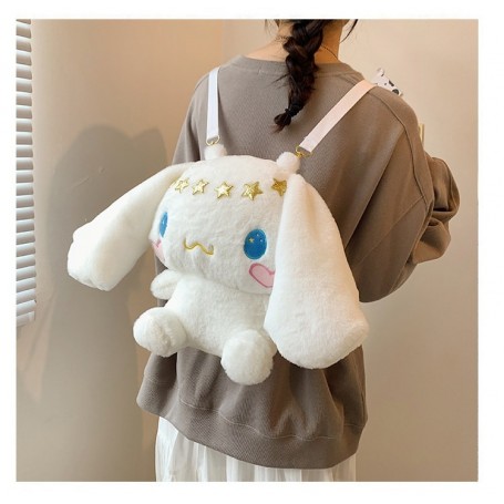 ΛΟΥΤΡΙΝΟ CINNAMOROLL ΚΑΙ ΤΣΑΝΤΑ ΠΛΑΤΗΣ BACKPACK- ΧΙΑΣΤΙ 3 ΣΕ 1 50CM (OEM)