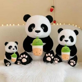 ΛΟΥΤΡΙΝΟ PANDA ΜΕ BUBBLE TEA 25CM