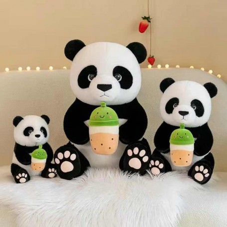 ΛΟΥΤΡΙΝΟ PANDA ΜΕ BUBBLE TEA 25CM
