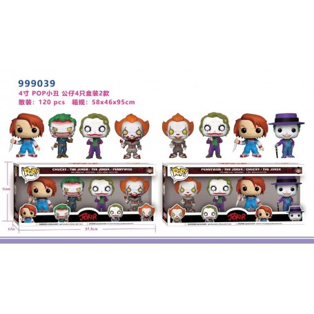 ΣΕΤ ΦΙΓΟΥΡΕΣ POP THE JOKER/CHUCKY/PENNYWISE (ΟΕΜ) 4 ΤΕΜΑΧΙΩΝ
