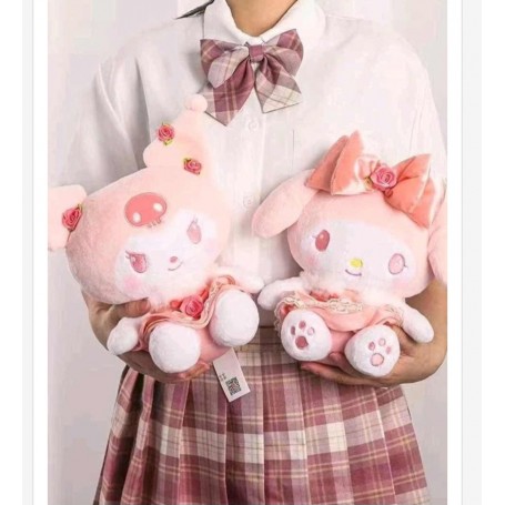 ΛΟΥΤΡΙΝΕΣ KUROMI ΚΑΙ MY MELODY PINK EDITION 25CM ΣΕΤ 2 ΤΕΜΑΧΙΩΝ (ΟΕΜ)