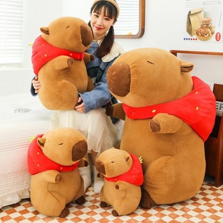 ΛΟΥΤΡΙΝΟ CAPYBARA STRAWBERRY SUPER ΓΙΓΑΣ 100CM