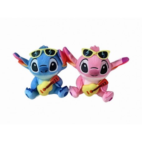 ΛΟΥΤΡΙΝΑ ΜΠΡΕΛΟΚ STITCH/ANGEL ΜΕ ΚΙΘΑΡΑ 15CM ΣΕΤ 2 ΤΕΜΑΧΙΩΝ