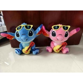 ΛΟΥΤΡΙΝΑ STITCH/ANGEL ΜΕ ΚΙΘΑΡΑ 25CM ΣΕΤ 2 ΤΕΜΑΧΙΩΝ