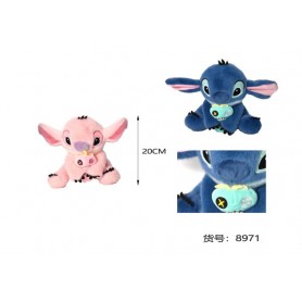ΛΟΥΤΡΙΝΟΣ STITCH + ANGEL 20CM ΣΕΤ 2 ΤΕΜΑΧΙΩΝ (ΟΕΜ)