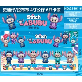 ΣΕΤ 6 ΦΙΓΟΥΡΕΣ STITCH LABUBU (OEM)