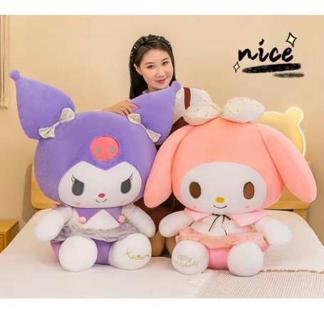 ΛΟΥΤΡΙΝΕΣ KUROMI ΚΑΙ MY MELODY 50CM ΣΕΤ 2 ΤΕΜΑΧΙΩΝ (OEM)