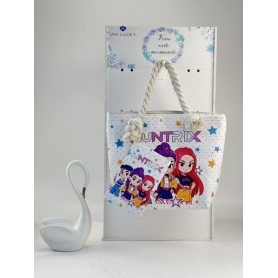 ΤΣΑΝΤΑ ΘΑΛΑΣΣΗΣ + ΠΟΡΤΟΦΟΛΑΚΙ KPOP DEMON HUNTERS