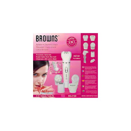 Επαναφορτιζόμενη Αποτριχωτική Μηχανή 5 σε 1- BS-2199 – BROWNS