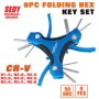 HORUSDY 9 in 1 Folding Ball Point Hex Key Set