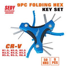 HORUSDY 9 in 1 Folding Ball Point Hex Key Set