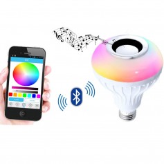 Ασύρματη LED RGB λάμπα E27 με Bluetooth για αναπαραγωγή μουσικής