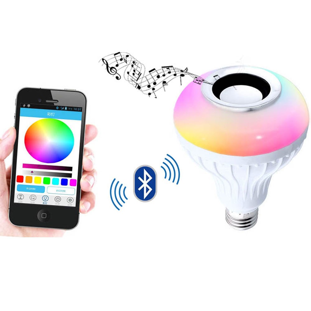 Normalization Adjustment Persecute Ασύρματη LED RGB λάμπα E27 με Bluetooth για αναπαραγωγή μουσικής - toBazaar