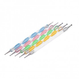 Σετ 5 πλαστικών εργαλείων διακόσμησης νυχιών με βούλες