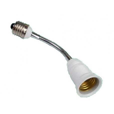 Αντάπτορας Ε27 σε Ε27 Με Εύκαμπτο Σπιράλ Βραχίωνα 15cm