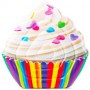 ΣΤΡΩΜΑ ΘΑΛΑΣΣΗΣ CUPCAKE ΓΙΓΑΣ 142 x 135 cm