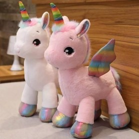 ΛΟΥΤΡΙΝΟ UNICORN 45CM ΣΕ ΡΟΖ ΚΑΙ ΛΕΥΚΟ ΧΡΩΜΑ