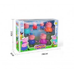 Παιδικές φιγούρες – Οικογένεια γουρουνάκι +Παππους - Γιαγια 6 τεμαχια