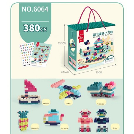 Εκπαιδευτικά τουβλάκια DIY 380pcs